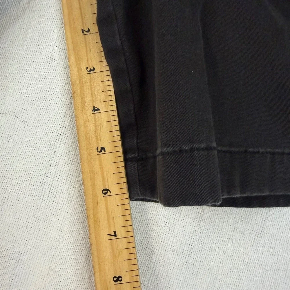 Roundtree & Yorke Mens Black Chino Shorts Cotton Stretch Size 34 Flat Front
